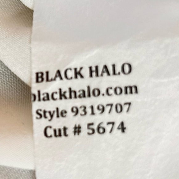 Black Halo Lola Floral Size 2 Slip Dress Cold-Shoulder Sheath EUC